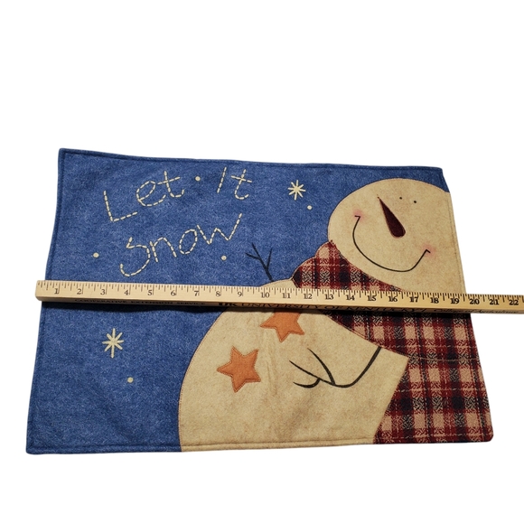 Let It Snow Kitchen Table Placemats Snowman /Farmhouse/Winter/Christmas - Picture 11 of 11
